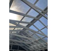 Panneaux En Polycarbonate Toiture Pour Pergola, FRP Feuilles Imperméables Hivernage Pour Poulailler, Serre, Facile À Plier Et Couper(1.2x6m)