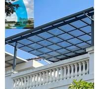 Panneaux en polycarbonate transparent pour serres - Feuilles de toiture compactes - Protection solaire et UV pour terrasses et entrées - Installation facile - Résistant aux intempéries - Utilisation