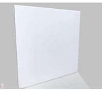 Panneaux en souple pur polystyrène XPS PS, panneau de plafond 50x50cm, décors muraux, revêtement mural, de 2-3 mm d'épaisseur (25m², 0814 Uni White)