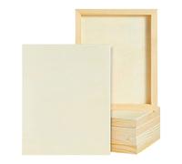 Panneaux Encadrés de Bois pour la Peinture - Toiles en Plaque de Bois pour Peindre (20,3 x 25,4 cm, Lot de 6)