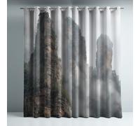 Panneaux Enfant Blanc, Rideaux occultants, Doublure Thermique, œillets Design, Sommet Montagne Brume Blanche, intimité, 140 x 225 cm, Isolation Thermique, Anti Froid, Sommeil paisible, Toucher Doux