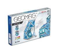 Geomag - Pro-L 110 Pièces - Jeu de Construction Magnétique pour Enfants dès 8 Ans - Fabrication Suisse - Blocs Construction avec 36 Tiges Argentées,30 Billes,44 Panneaux Bleu - Aimants Puissants-STEM