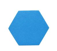 Panneaux hexagonaux en feutre auto-adhésifs, 16 pièces, panneaux liège for mémo, photos, carreaux décoratifs muraux mousse colorée Pour Photos(Sky Blue)