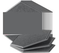 Panneaux insonorisants haute densité résistants aux flammes absorbant le bruit éliminant les échos(45 River Gray,18 Pcs,0.9cm Medium Density)