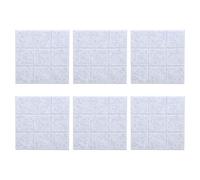 Panneaux insonorisés, paquet de 6 |Panneaux acoustiques ignifuges pour la réduction de l'écho |Feutre d'absorption acoustique pour Home Studio/Bureau/Théâtre |12x12 pouces, fibre (Silver Gray)