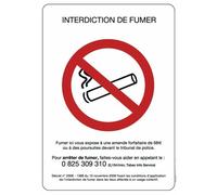 Panneaux interdiction de fumer rigide - 148 x 210 mm NOVAP