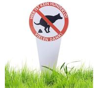 Panneaux Interdiction Déjections Canines - Panneau Double Face Anti Crottes De Chien Pour Sol | Piquets De Jardin Stables Avec Pic Et Avertissement Humoristique Pour Extérieur Et Décoration De