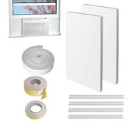 Panneaux Isolants En Mousse, 2 Pièces Planche d'Isolation EVA pour Climatiseur Fenêtre, Accessoires d'Isolation Thermique et Anti-Courant d'Air pour Chambre, Bureau et Salle à Manger
