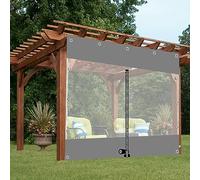 Panneaux latéraux de bâche en PVC résistant aux intempéries, rideaux de bâche transparents d'extérieur avec œillets, rideaux de pluie personnalisables, dimensions