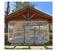 Panneaux Latéraux de Bâche Transparente Avec Fermeture Porte Éclair, Rideaux de Bâche Claire en Pvc Vinyle Imperméable Extérieur, Bâche Étanche Pergola, Avec Œillets ( Couleur : WxH , Taille : 320x200