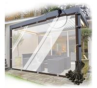 Panneaux latéraux de pergola imperméables et robustes - Bâche avec œillets pour jardin, terrasse, porche - Paravent en plastique personnalisable pour une intimité extérieure