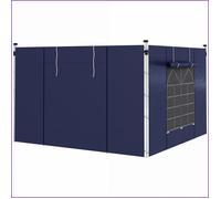 Panneaux latéraux de remplacement pour pavillon Outsunny - 2 pièces 3x3/3x6m, fenêtres enroulables/portes zip - Bleu