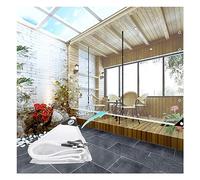 Panneaux latéraux de tonnelle de jardin avec fermeture éclair, imperméables, panneaux latéraux en PVC transparent avec porte zippée, pour terrasse, porche, tonnelle (taille : H 2,5 x L 8 m x l 26,0 m)