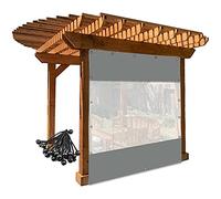 Panneaux latéraux en PVC imperméable avec œillets pour fenêtres - Robuste et résistant aux intempéries - Rideau de séparation pour pergola, terrasse, tonnelle, jardin