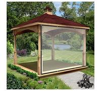 Panneaux latéraux en PVC indéchirable pour tonnelle avec œillets antirouille pour abris auto, pavillons et peras - Solution d'intimité résistante aux intempéries