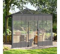 Panneaux Latéraux Imperméables Bâche de Pergola, Rideaux Extérieurs avec Porte Zippée PVC 0,5mm Transparent Bâche for Pavilion, Balcony, Couloir(1.8x2.5m)