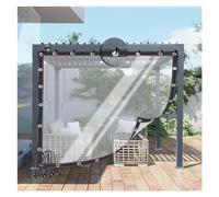 Panneaux latéraux imperméables et robustes en PVC pour pergola - Bâche transparente personnalisable avec œillets, 0,12 mm d'épaisseur pour tonnelle et porche, 6 x 6 m - Résistant aux intempéries et