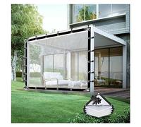 Panneaux latéraux imperméables pour pergola - Auvent en plastique transparent avec œillets - Tente d'extérieur personnalisable pour tonnelle et patio - Dimensions : 5 x 2,5 m - Durable et résistant