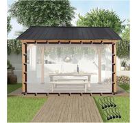 Panneaux Latéraux Imperméables Transparents en Bâche de Pergola Rideau Extérieur Imperméable et Coupe Vent avec Œillets pour Balcons Toits Personnalisable,Width x Length,180x250cm