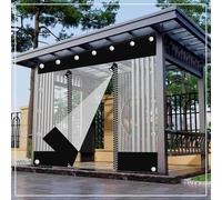 Panneaux latéraux transparents et imperméables pour tonnelle en PVC avec portes zippées, résistant à la pluie, pour pergola de jardin, abris auto 1 × 0,8 m