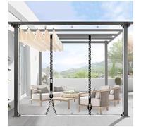 Panneaux latéraux transparents imperméables de 0,5 mm pour pergola/tonnelle, bâche d'extérieur robuste avec œillets, 5 x 1,8 m, résistant aux intempéries
