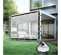 Panneaux latéraux transparents imperméables personnalisables pour pergolas, 2,5 x 5 m, bâche de tonnelle d'extérieur avec œillets - Housses de auvent transparentes durables pour utilisation dans le