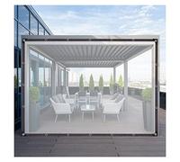 Panneaux latéraux transparents imperméables pour pergola - Bâche épaisse pour tonnelle - Pour intérieur/extérieur - Personnalisable - Résistant aux intempéries - Installation facile