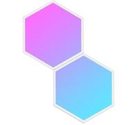 Panneaux lumineux hexagonaux - GOVEE - Pack d'extension - 2 panneaux - Noir - Design moderne