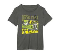 Panneaux Marvel Immortal Iron Fist T-Shirt, Femme Grandes Tailles, Asphalte, 2X