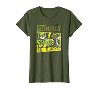 Panneaux Marvel Immortal Iron Fist T-Shirt, Femme, Olive, XXL