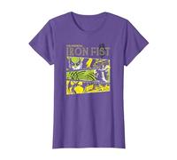 Panneaux Marvel Immortal Iron Fist T-Shirt, Femme, Violet Chiné, S