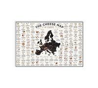 Panneaux métalliques en étain avec la carte du fromage de l'europe, affiches rétro, Guide des amateurs de fromage, plaques de collection, décoration murale pour la maison, la cuisine, le magasin, le r