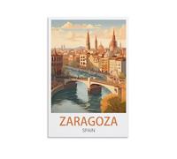 panneaux métalliques en étain Saragosse Espagne Vintage Art Sign Home Kitchen Bar Cafe Club Cave Décoration Tin Sign 30x40cm