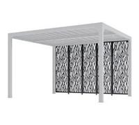 5 panneaux moucharabieh en acier gris anthracite côté 3,60m pour pergola bioclimatique PER3630M36 Habrita Foresta