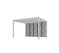 5 panneaux moucharabieh en acier gris anthracite côté 3,60m pour pergola bioclimatique PER3630M36 Habrita Foresta