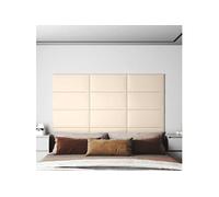 Vidaxl Panneaux Muraux 12 Pcs Crème 60x30 Cm Velours 2,16 M²