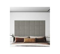 Panneaux muraux 12 pcs Gris clair 30x30 cm Velours 1,08 m² 343807