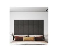 Panneaux muraux 12 pcs Gris foncé 30x30 cm Tissu 1,08 m² 343790