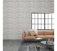 panneaux muraux 3D 10 pcs. Gris clair, aspect brique EPS