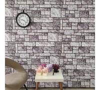 panneaux muraux 3D 10 pcs. Gris clair, aspect brique EPS