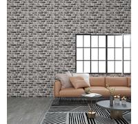 panneaux muraux 3D 10 pcs. Gris foncé aspect brique EPS