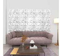 Panneaux muraux 3D 48 pcs 50x50 cm Blanc Diamant 12 m²,Matériaux de Construction,Lambris-150912