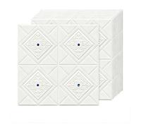 Panneaux Muraux 3D Autocollants Imperméables Et Résistants Aux Chocs Dissimulent Les Imperfections Des Murs Décoratifs Panneau Mural en Plastique Carré Lot de 10, 27.6"x27.6" pour Surfaces Murales