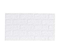 Panneaux Muraux 3d Autocollants Motif Brique Blanche, Isolants pour Murs | Mousse Xpe Imperméable, Pose Décollable, Salle de Bains, Bureau à Domicile, Fond TV ou Façade de Comptoir