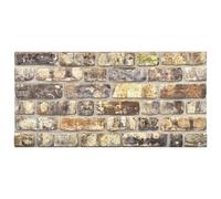Panneaux muraux 3D avec design de brique multicolore 11 pcs EPS