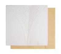 Panneaux Muraux 3D Effet Pierre Autocollants Décoratifs en pour mousse PE Isolation Phonique Salon 35x35cm(White)