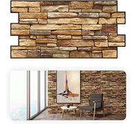 panneaux muraux 3D en plastique PVC (Brun) (8,28 m2)