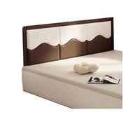 Panneaux muraux 3D insonorisants pour salle de jeux pour enfants, tête de lit à décoller et à coller, tête de lit Queen Size, protection murale, blanc et marron foncé, 120 x 60 cm