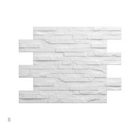 panneaux muraux 3D Panneaux de plafond Panneaux Pierre décorative Blanc Polystyrène expansé Isolation thermique EPS (4pcs = 1,06qm) 2cm d'épaisseur !