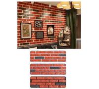 Panneaux muraux 3D, papier peint en brique 3D, panneau mural imperméable en pierre PU for décoration intérieure, salon, hall, chambre à coucher, hôtel, bureau(Black,9(120X60X3CM))